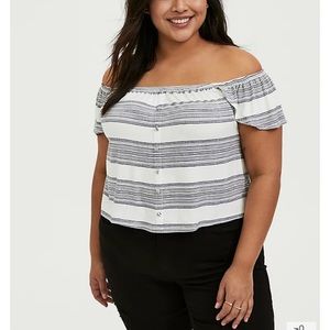 Torrid midi off the shoulder top